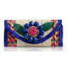 Cartera de Palma con Flor Azul