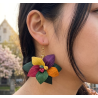 "Handcrafted Flower" Palm Earrings