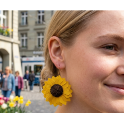 Aretes de Palma "Flor Artesanal" 2