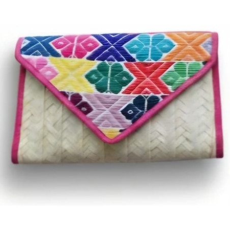 Palmblatt-Brieftasche mit Stoff 4