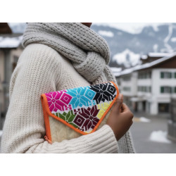 Cartera de palma con tela 2