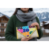 Cartera de palma con tela 3