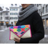 Cartera de palma con tela 4