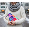 Cartera de palma con tela 5