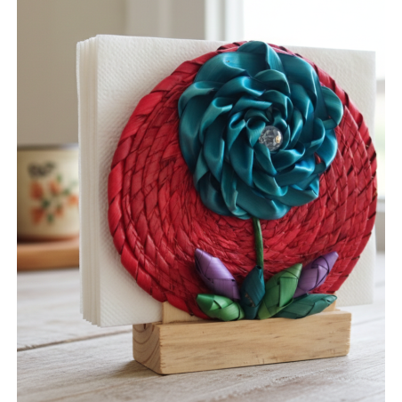 Palm leaf napkin holder
