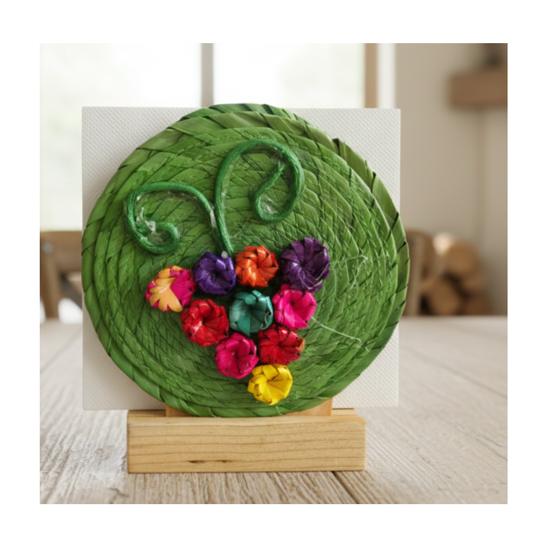 Palm leaf napkin holder 2