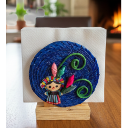 Palm leaf napkin holder 3