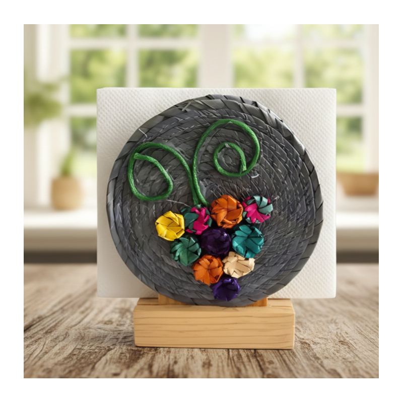 Palm leaf napkin holder 5