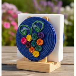 Palm leaf napkin holder 6
