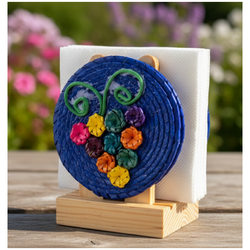 Palm leaf napkin holder 6