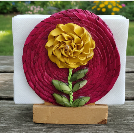 Palm leaf napkin holder 7