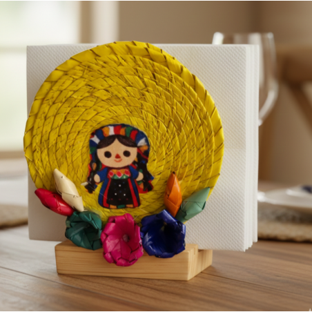 Palm leaf napkin holder 9
