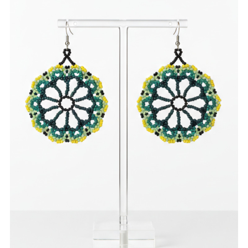 Aretes de Chaquira grandes